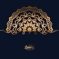 Luxury mandala background with golden arabesque pattern vector