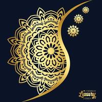 Luxury mandala background with golden arabesque pattern vector