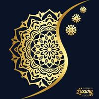 Luxury mandala background with golden arabesque pattern vector