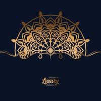 Luxury mandala background with golden arabesque pattern vector