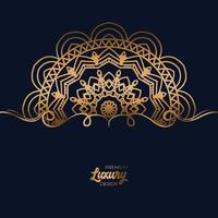 Luxury mandala background with golden arabesque pattern vector