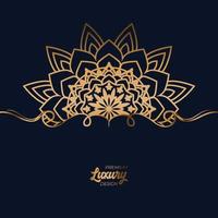 Luxury mandala background with golden arabesque pattern vector