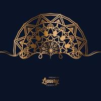 Luxury mandala background with golden arabesque pattern vector