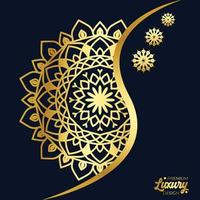 Luxury mandala background with golden arabesque pattern vector