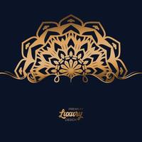 Luxury mandala background with golden arabesque pattern vector