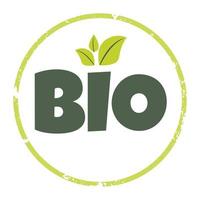 bio etiqueta grunge sello para orgánico y eco simpático productos vector ilustración de ecológico, biografía, orgánico, natural productos logo, pegatina, Insignia