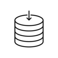 Editable Icon of Database, Vector illustration isolated on white background. using for Presentation, website or mobile app