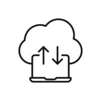 Editable Icon of Cloud Computing Connection, Vector illustration isolated on white background. using for Presentation, website or mobile app