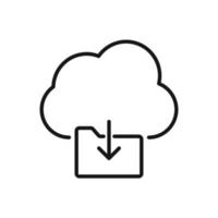 Editable Icon of Cloud Computing Folder Connection, Vector illustration isolated on white background. using for Presentation, website or mobile app