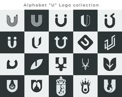 Colections of creative letter U logo vector template. Modern and futuristic.