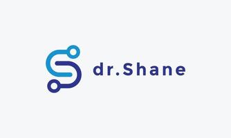 Logo vector letter S stethoscope doctor diagnostic patient health care medicine hospital