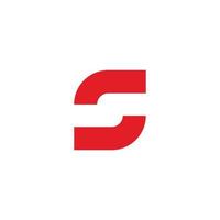 letter s square rotate simple line logo vector