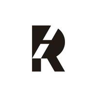 letter r road street simple geometric logo vector