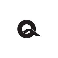 letter q home silhouette roof logo vector