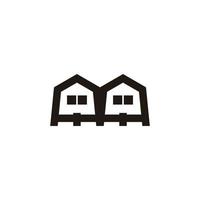 simple geometric housing symbol vector