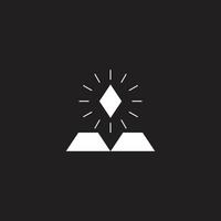 triangle shine diamond simple geometric flat logo vector