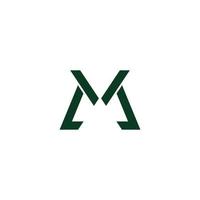 letter mv linear simple geometric flat logo vector