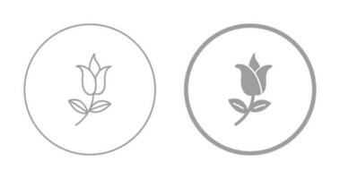 Flower with leaves Vector Icon