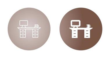 Table with Shelves Vector Icon