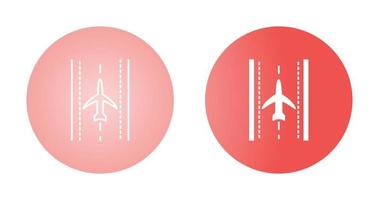 Plane on Runway Vector Icon