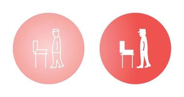 Guard Checking Briefcase Vector Icon