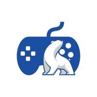 Polar bear game icon vector