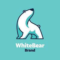 Colored White Polar Bear vector