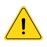 Caution alert exclamation sign. Warning, danger exclamation mark yellow triangle hazard sign vector