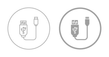 icono de vector de cable usb