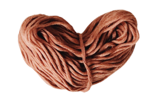 Brown yarn isolated on a transparent background png