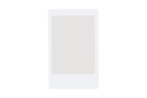 White film frame isolated on a transparent background png