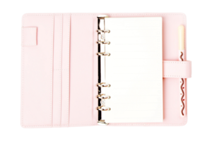 Pink business notepad isolated on a transparent background png