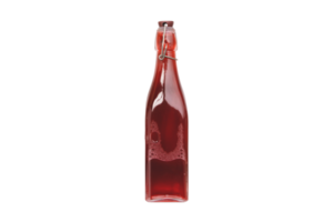 bouteille avec rouge du vin isolé sur une transparent Contexte png