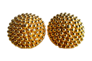 dourado brincos isolado em uma transparente fundo png