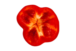Paprika slice isolated on a transparent background png