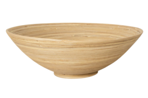 Wooden bowl isolated on a transparent background png