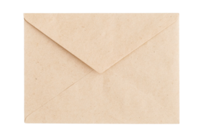 Beige envelope isolated on a transparent background png