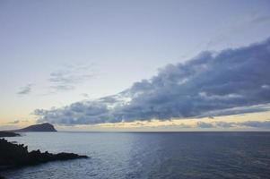 Sunset over the sea photo