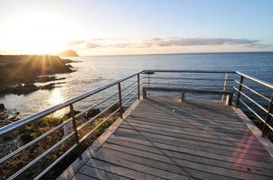 Sunset over the sea photo