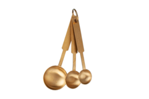 Golden spoon isolated on a transparent background png