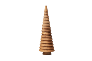 Brown wooden christmas tree isolated on a transparent background png
