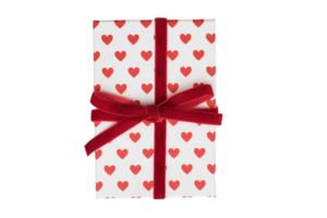 Red gift box isolated on a transparent background png