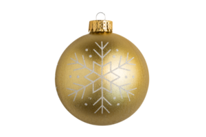 Gold Weihnachten Ball isoliert auf ein transparent Hintergrund png
