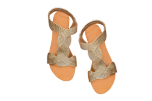 Beige sandals isolated on a transparent background png