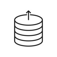 Editable Icon of Database, Vector illustration isolated on white background. using for Presentation, website or mobile app