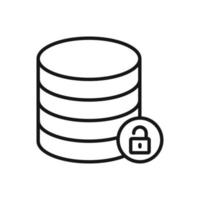 Editable Icon of Database Protection, Vector illustration isolated on white background. using for Presentation, website or mobile app