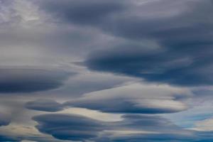 sky with gray big round amazing clouds photo