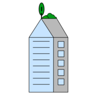 le vert bâtiment png
