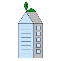 il verde edificio png