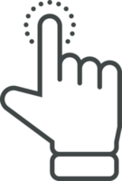 mano cursor icono acortar Arte png